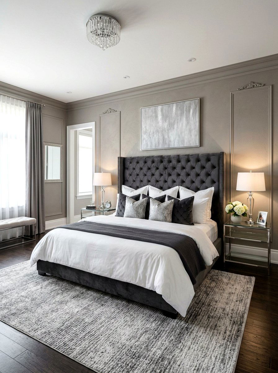 Tufted Headboard Bedroom - 30 cute bedroom decor ideas