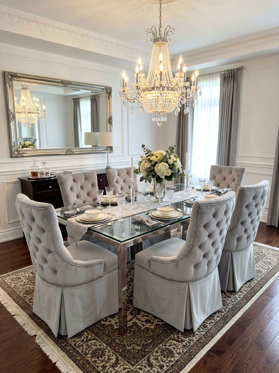 Tufted Skirted Dining Chair - 30 skirted dining chair ideas