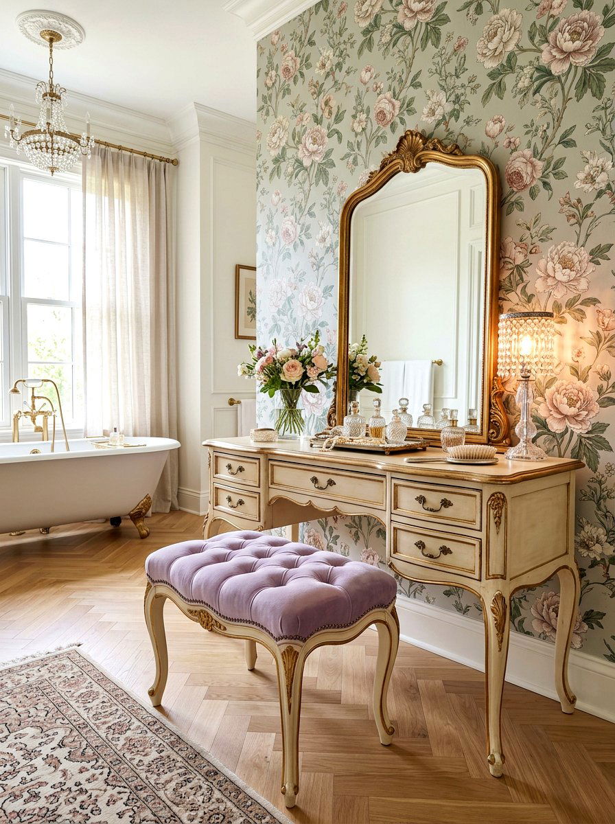 Tufted Vanity Stool - 30 vanity stool bathroom ideas
