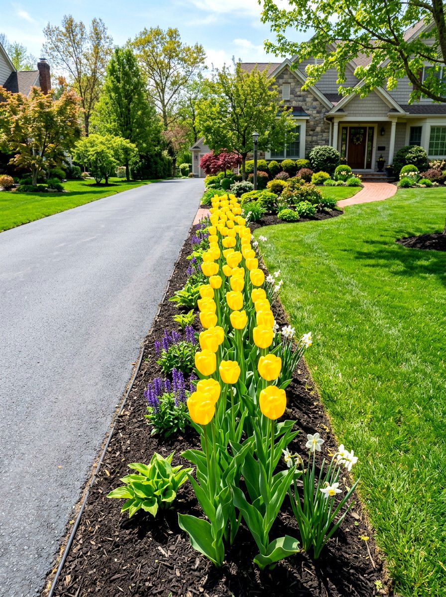 Tulip Garden Edging - 30 tulip garden ideas