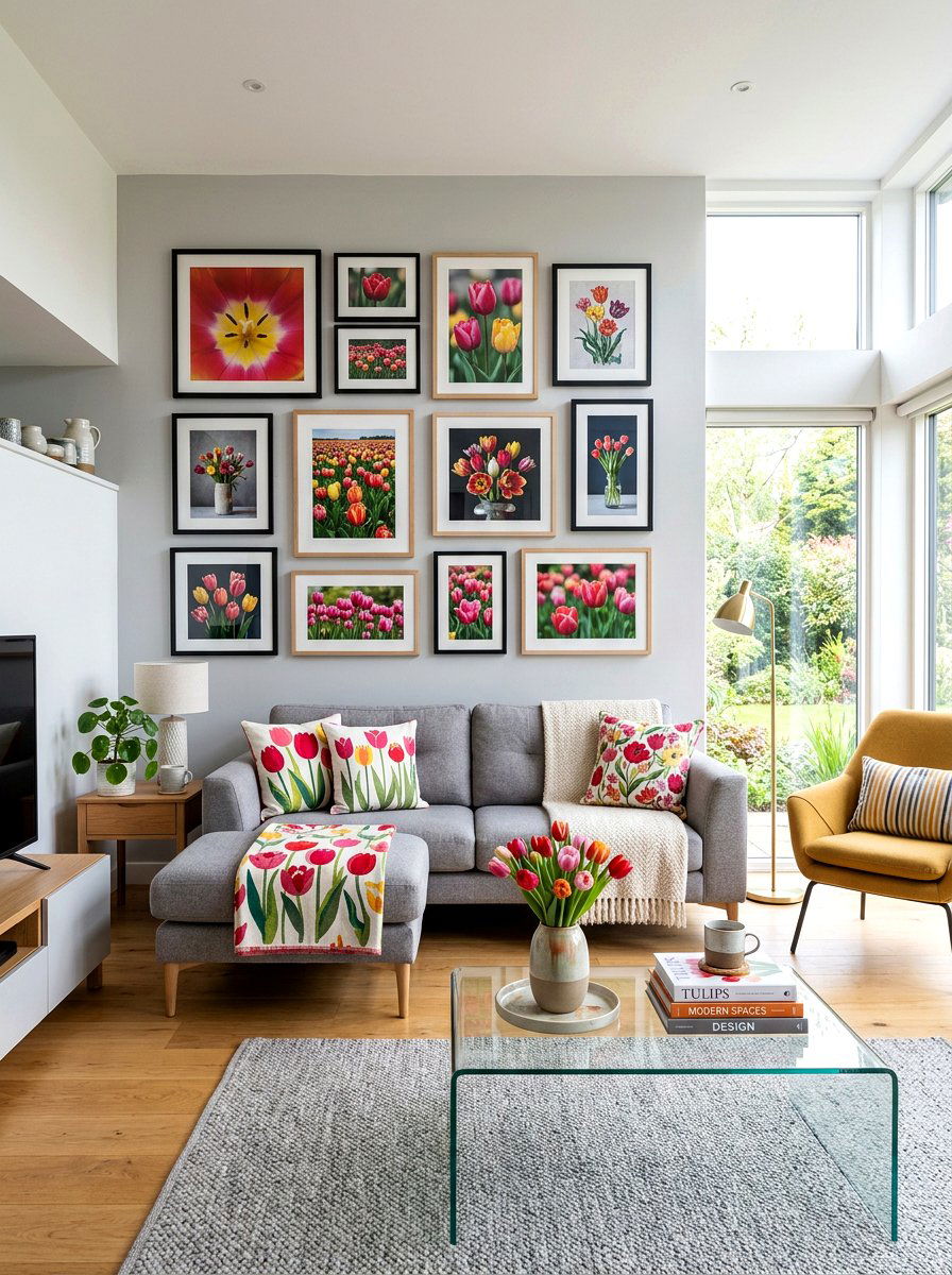Tulip Inspired Living Space - 30 flower room ideas