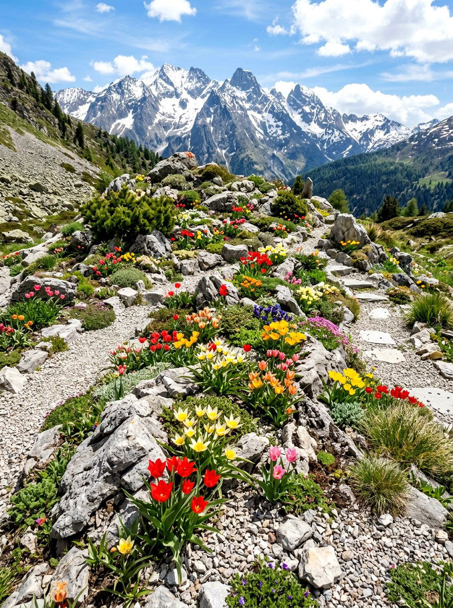 Tulip Rock Garden - 30 tulip garden ideas