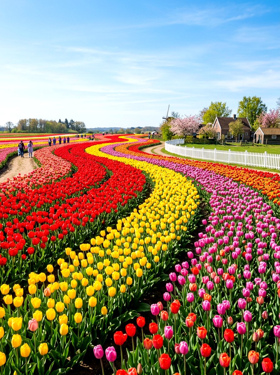 Tulip Spring Field - 30 flower field backyard ideas