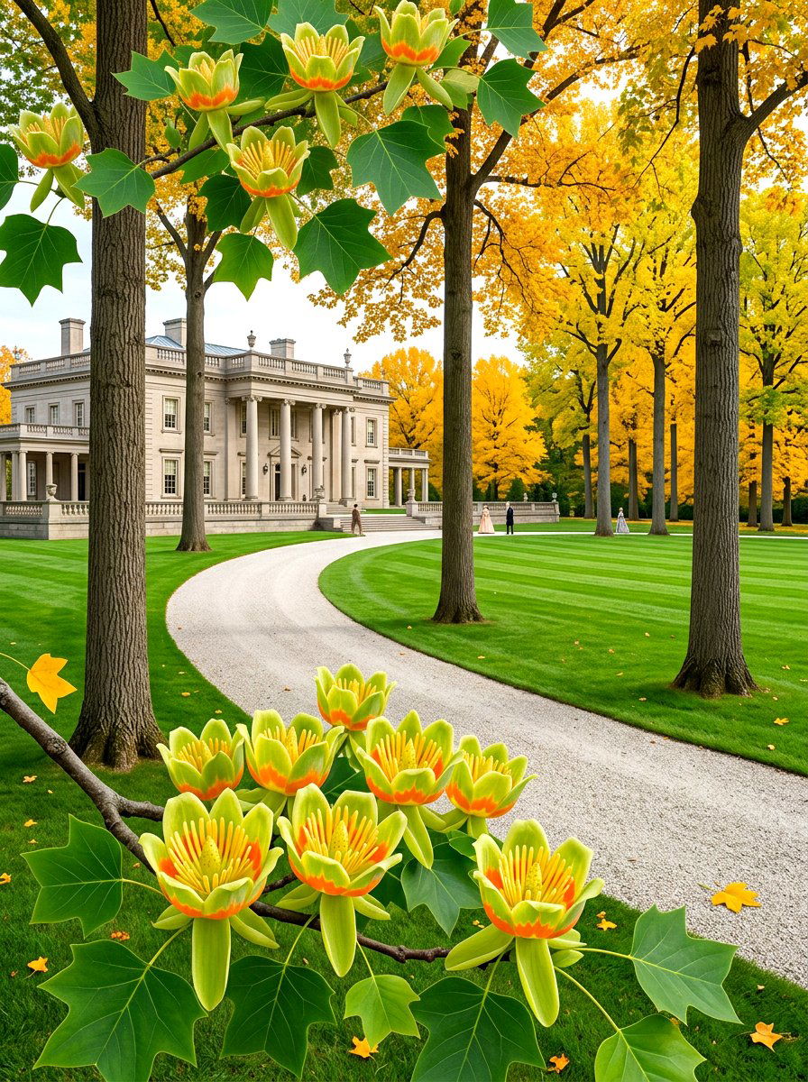 Tulip Tree Garden - 30 flowering tree garden ideas