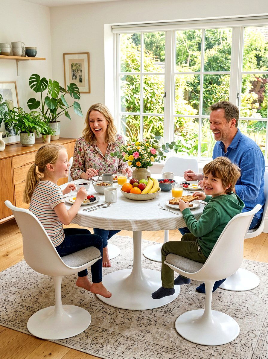 Tulip table for four people - 30 tulip table decor ideas