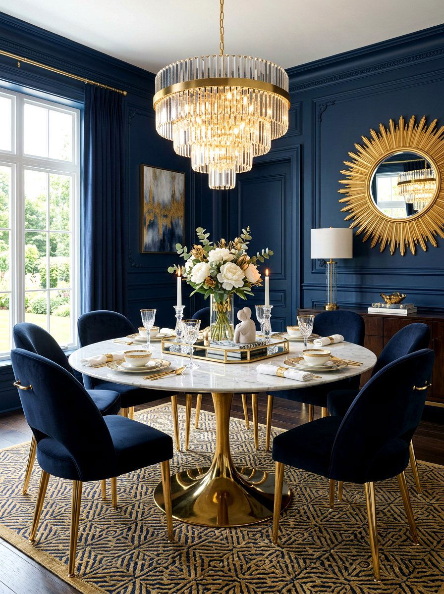 Tulip table with gold accents - 30 tulip table decor ideas