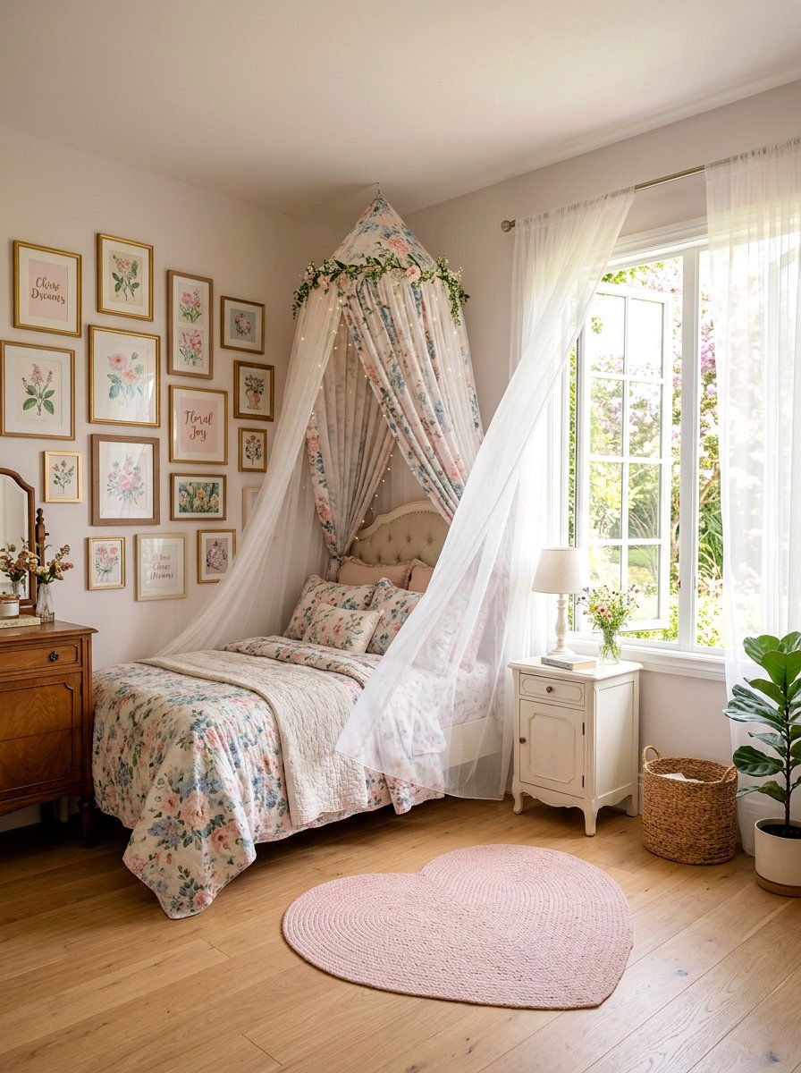 Tulle Window Curtain - 30 coquette room decor ideas