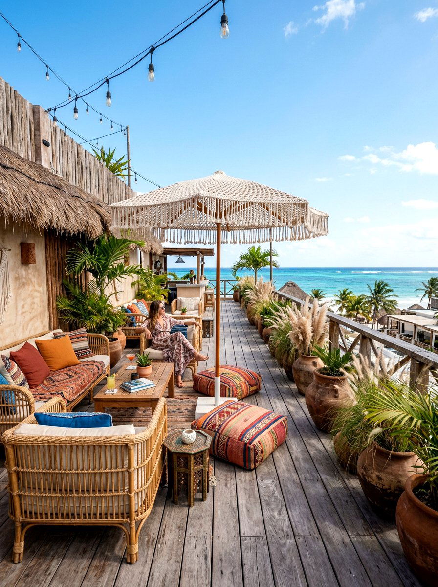 Tulum Style Rooftop Deck - 30 vacation home vibe ideas
