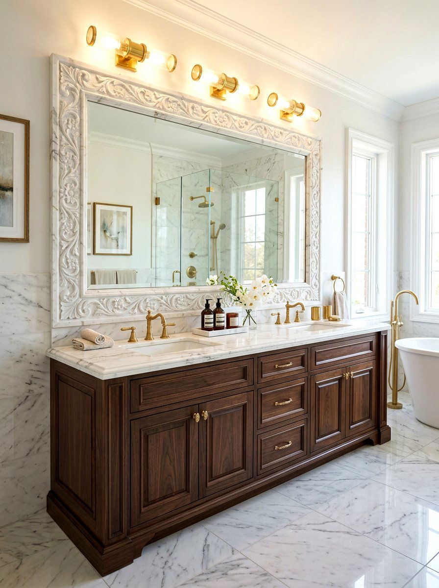 Tumbled Marble Backsplash - 30 marble backsplash ideas