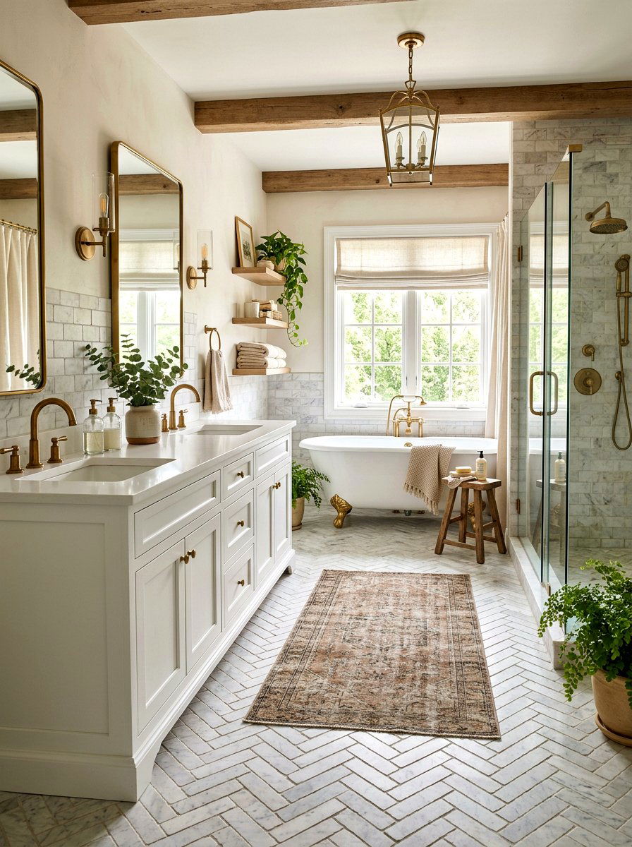 Tumbled stone bathroom - 30 stone inspired bathroom ideas