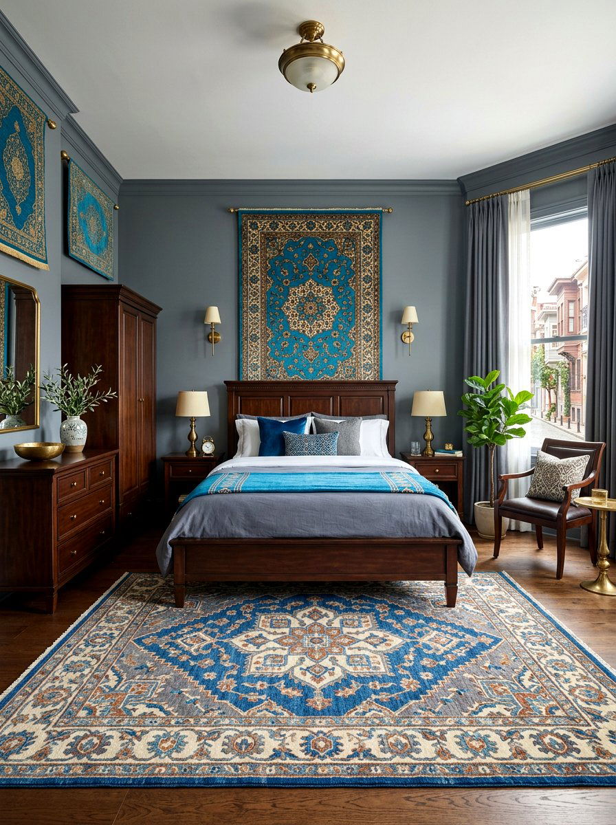 Turkish Blue And Slate Gray Bedroom - 30 blue and gray bedroom ideas