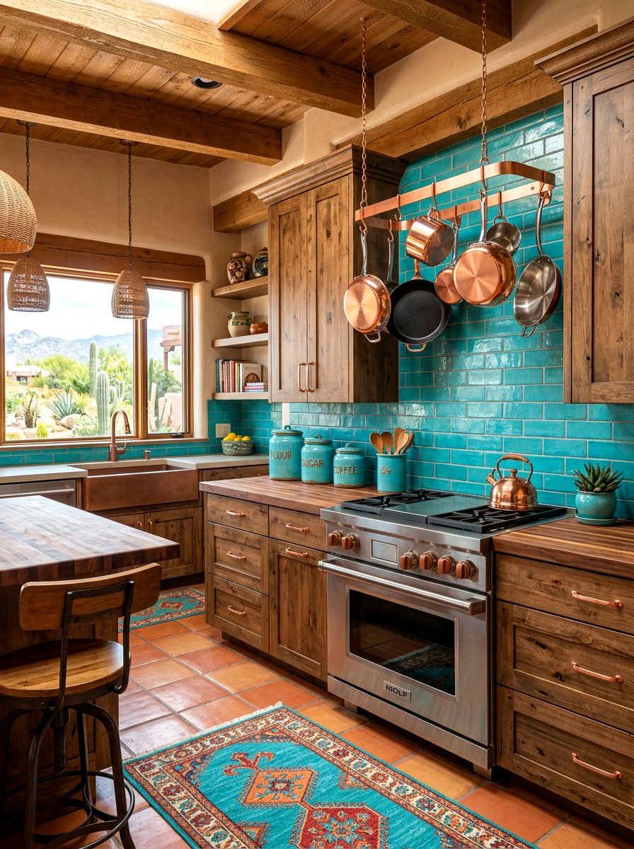 Turquoise Kitchen Accents - 30 western home decor ideas