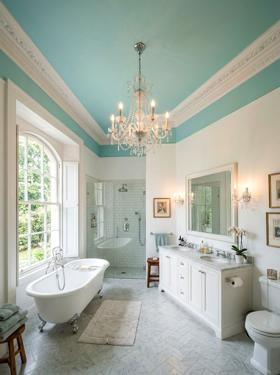 Turquoise bathroom ceiling - 30 turquoise bathroom ideas