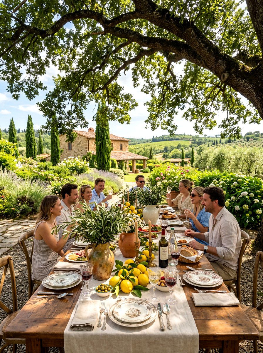 Tuscan Garden Party - 30 lemon and olive summer tablescape ideas
