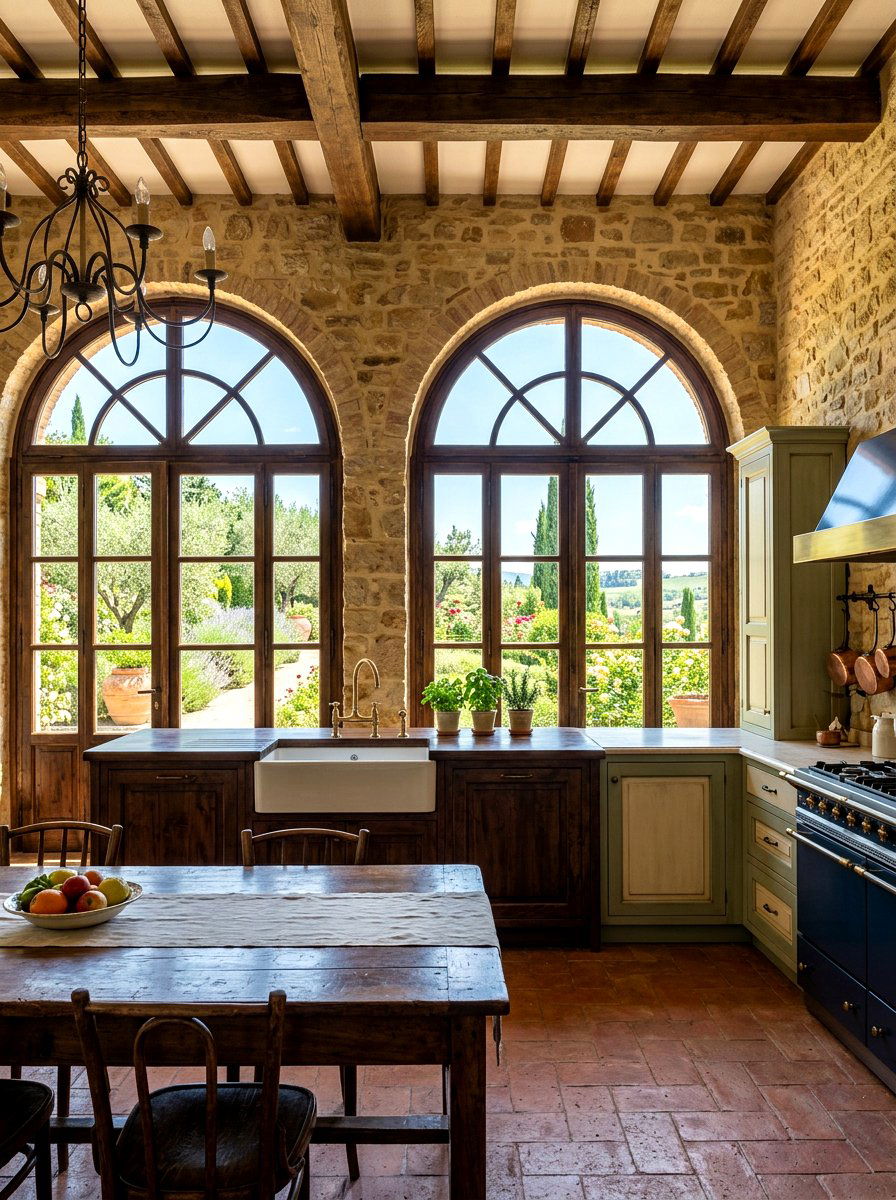 Tuscan Kitchen Arched Windows - 30 Tuscan kitchen ideas