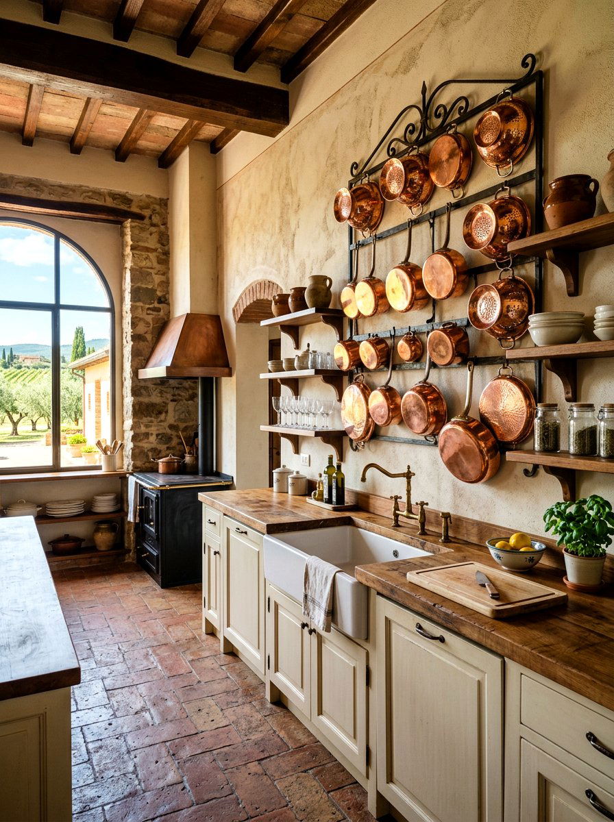 Tuscan Kitchen Copper Accents - 30 Tuscan kitchen ideas