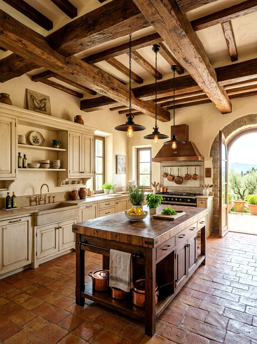 Tuscan Kitchen Exposed Beams - 30 Tuscan kitchen ideas