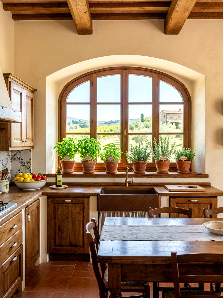 Tuscan Kitchen Herb Garden - 30 Tuscan kitchen ideas