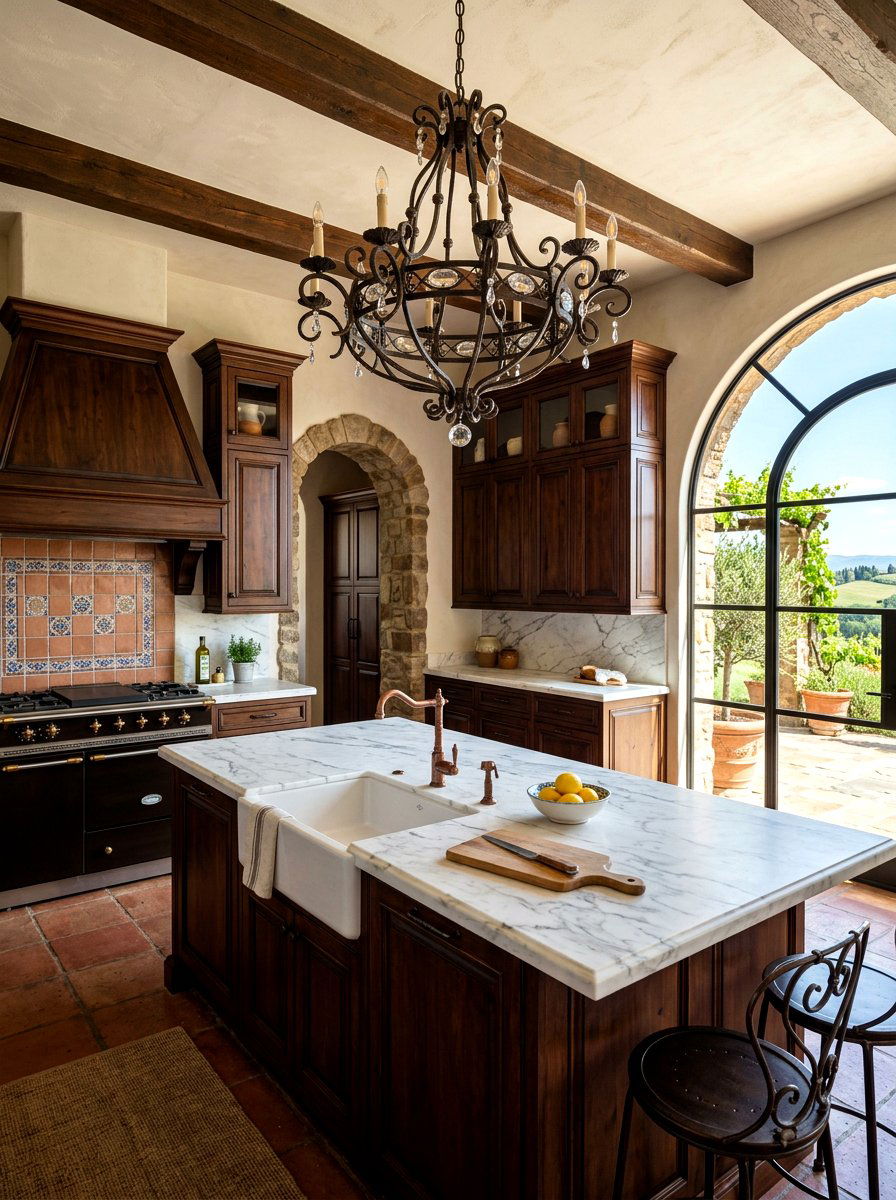 Tuscan Kitchen Marble Counters - 30 Tuscan kitchen ideas
