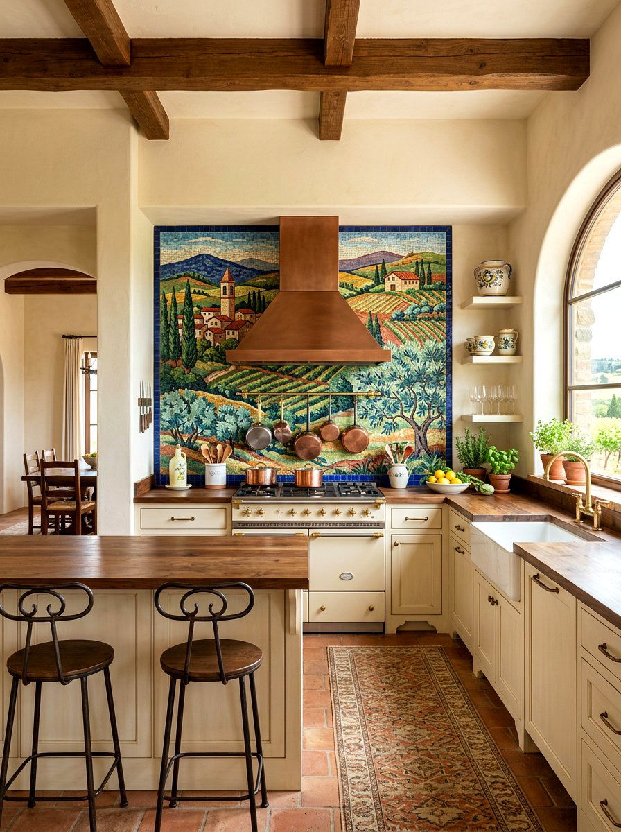 Tuscan Kitchen Mosaic Tile - 30 Tuscan kitchen ideas