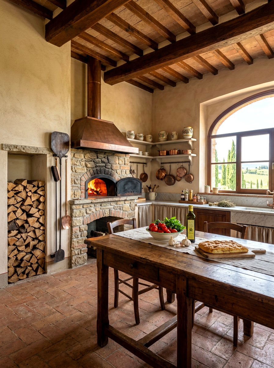 Tuscan Kitchen Pizza Oven - 30 Tuscan kitchen ideas