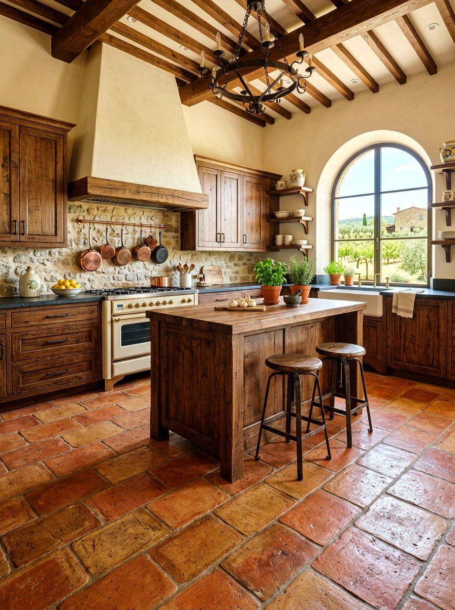 Tuscan Kitchen Terracotta Floors - 30 Tuscan kitchen ideas