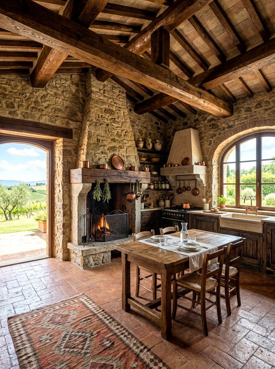 Tuscan Kitchen Timber Accents - 30 Tuscan kitchen ideas