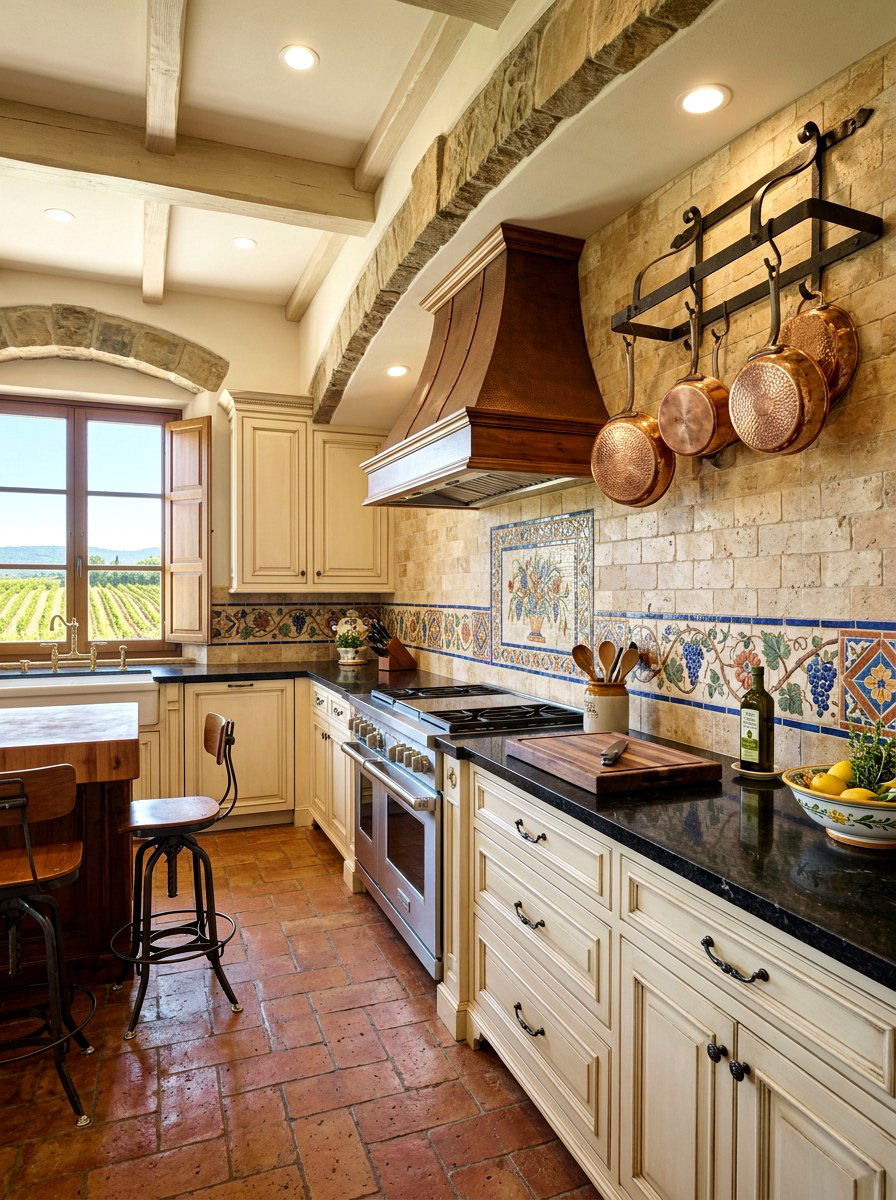 Tuscan Kitchen Travertine Backsplash - 30 Tuscan kitchen ideas