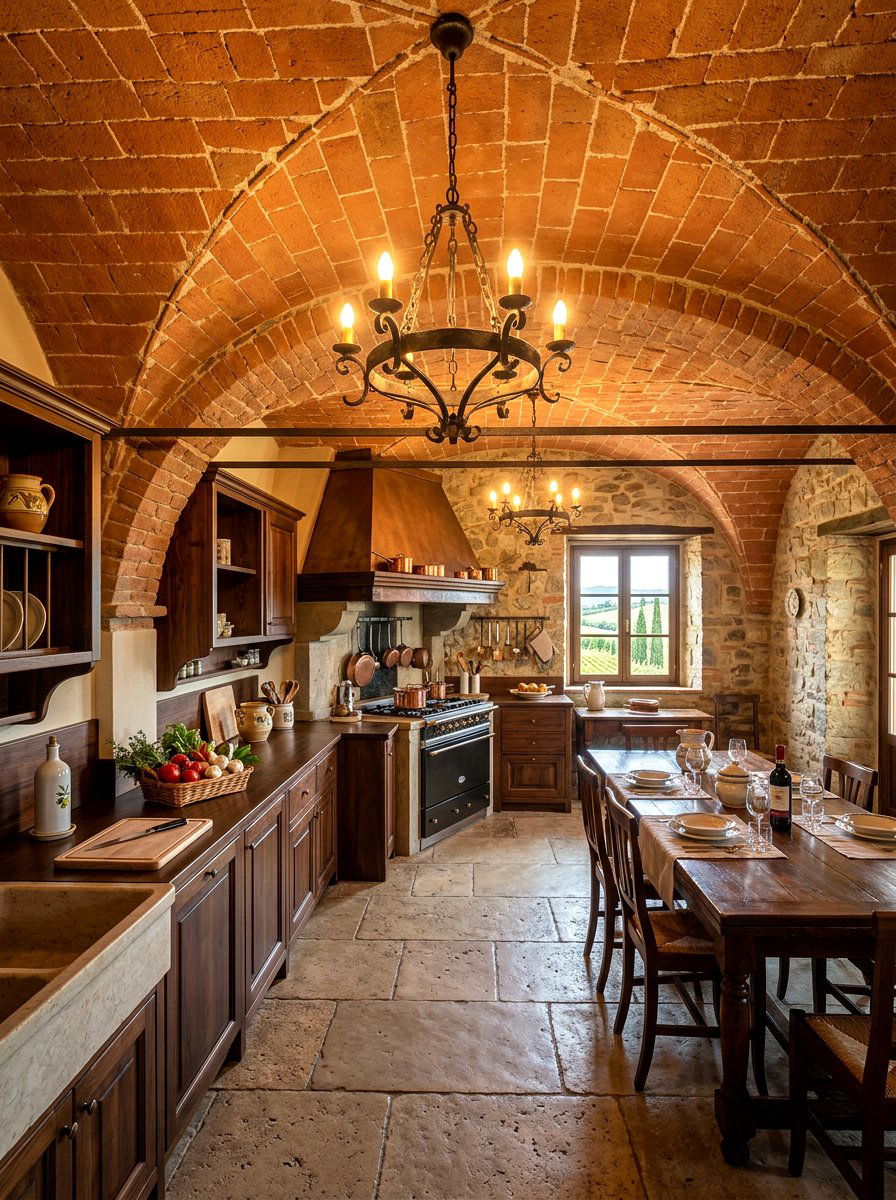 Tuscan Kitchen Vaulted Ceiling - 30 Tuscan kitchen ideas