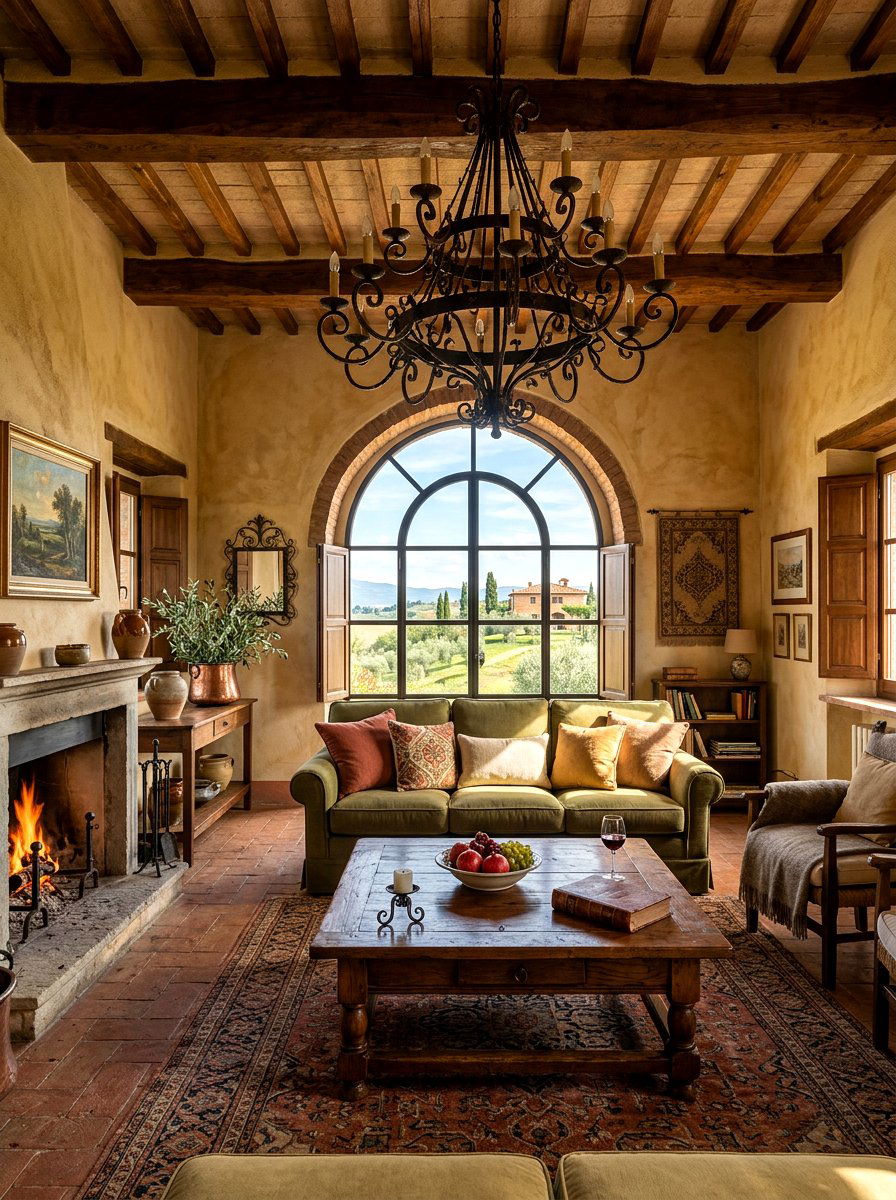 Tuscan Living Room - 30 European villa living room ideas