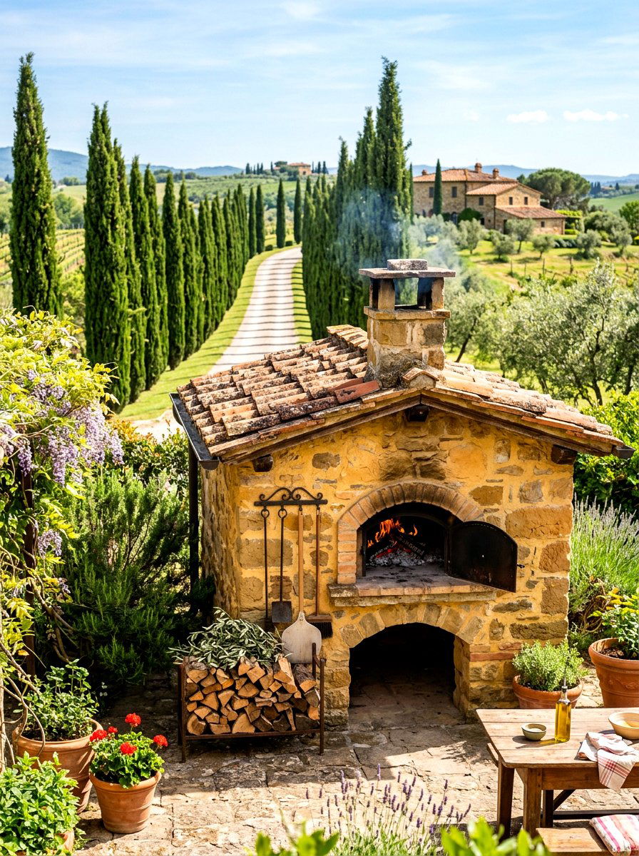 Tuscan Outdoor Pizza Oven - 30 outdoor pizza oven ideas