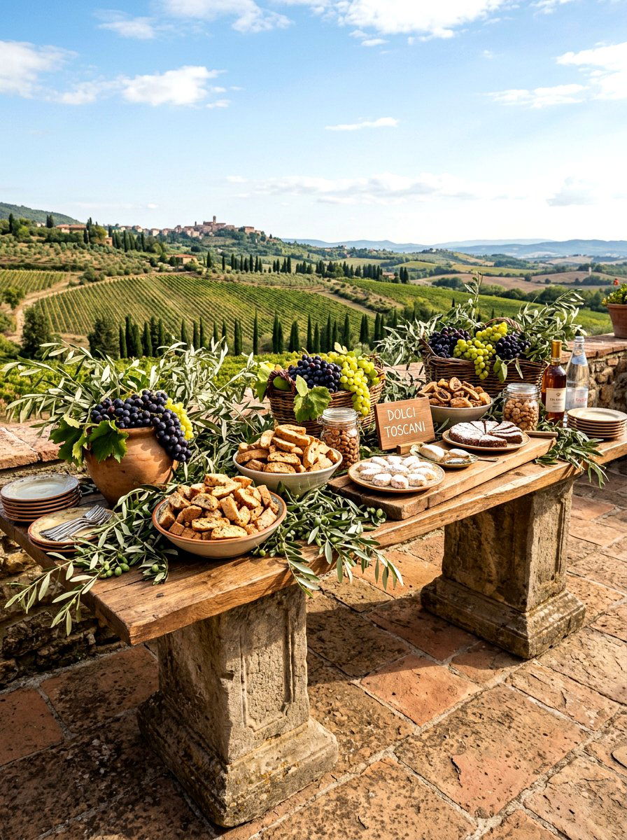 Tuscan Stone Dessert Buffet - 30 outdoor dessert station ideas