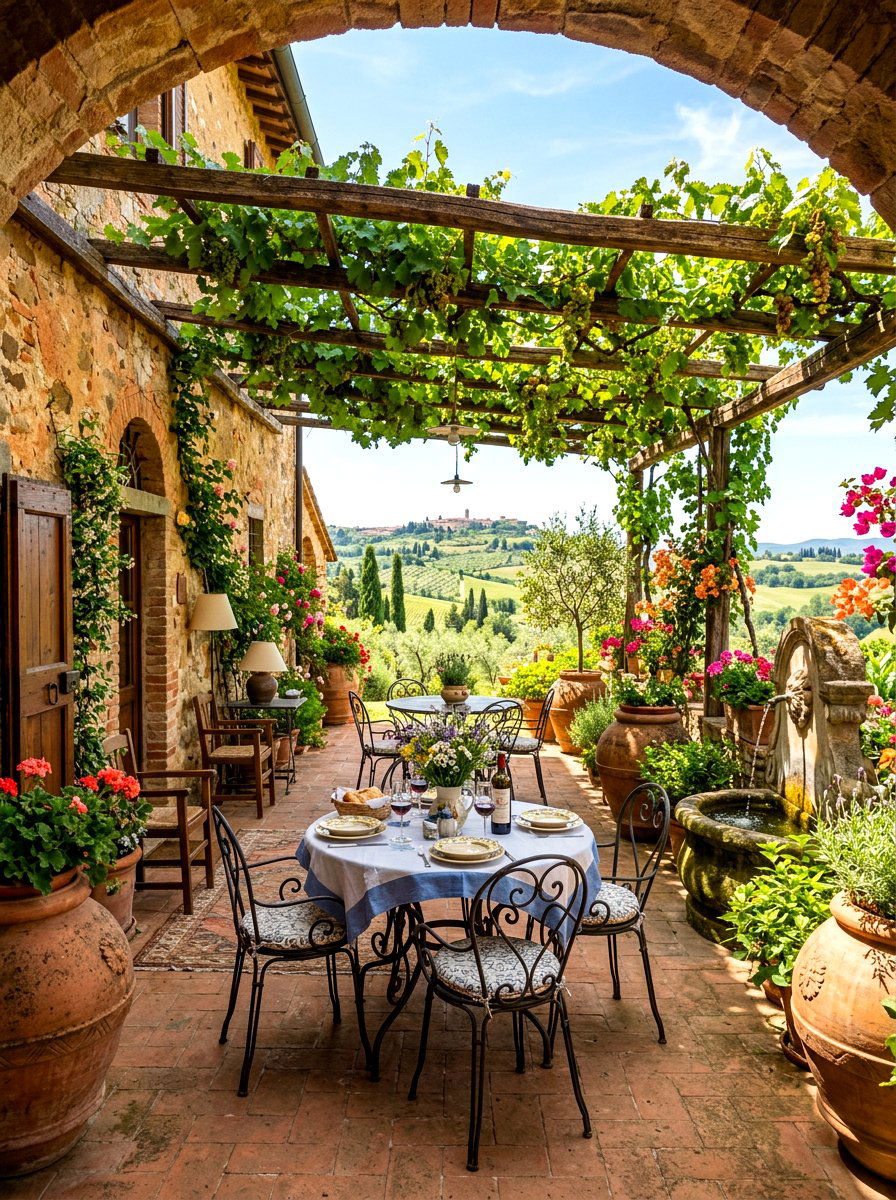 Tuscan Veranda - 30 veranda decorating ideas