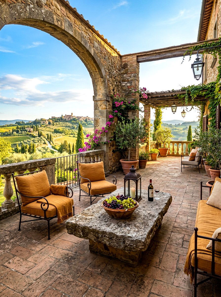 Tuscan Villa Outdoor Coffee Table - 30 outdoor coffee table styling ideas