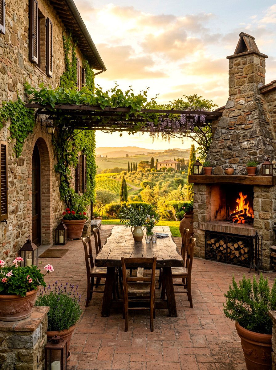 Tuscan Villa Patio - 30 patio dining ideas
