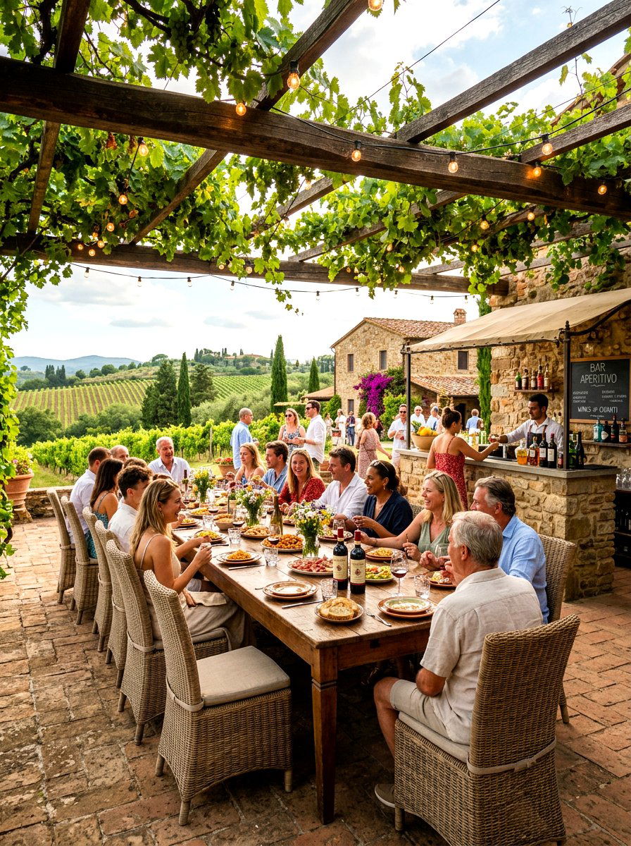 Tuscan Vineyard Dining - 30 villa patio styling ideas