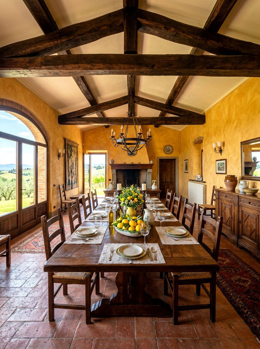 Tuscan style dining room - 30 Mediterranean dining room ideas