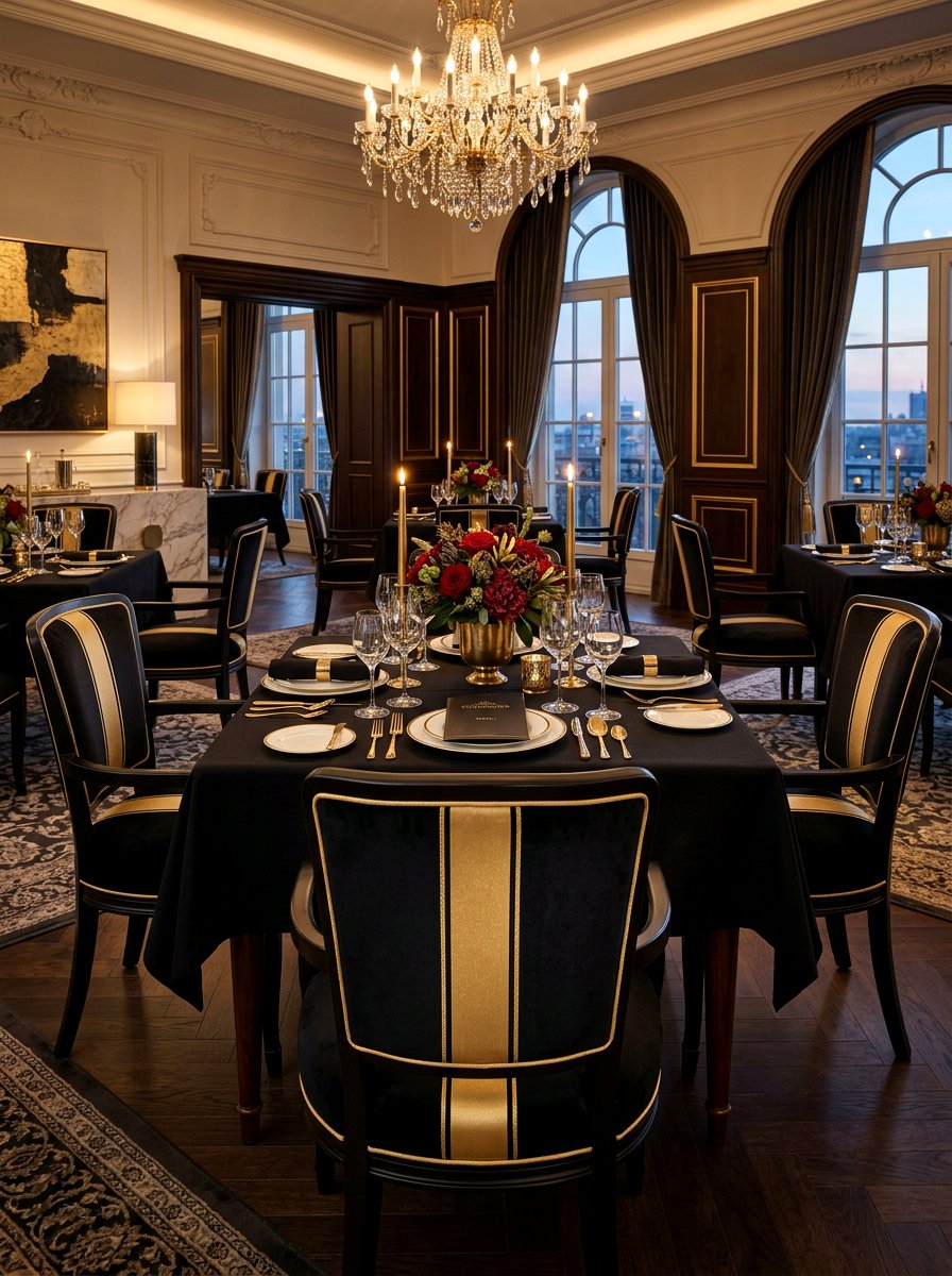 Tuxedo stripe dining chair - 30 striped dining chair ideas