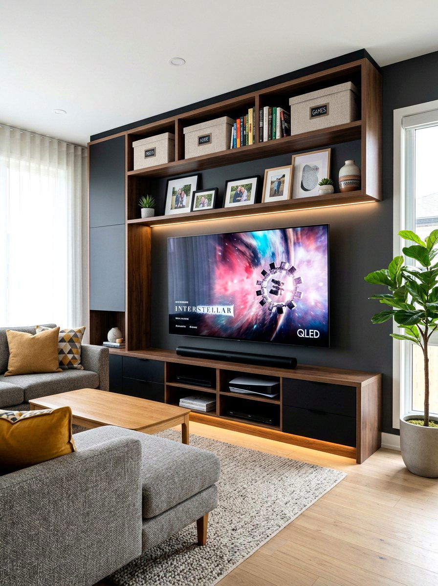 Tv Stand Bridge - 30 no drill shelf styling ideas