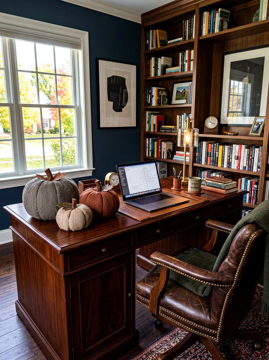 Tweed Pumpkin Cozy - 30 pumpkin without pumpkins decor ideas