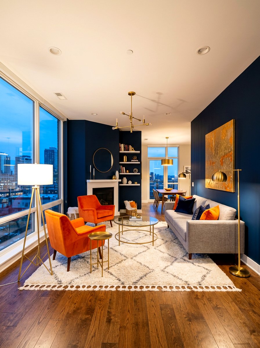 Twilight blue contrast - 30 sunset palette decor ideas