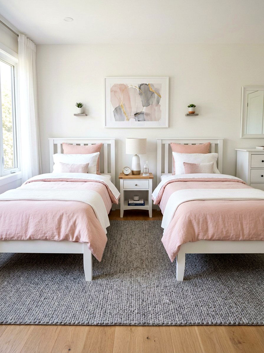 Twin Beds Side By Side - 30 girls shared bedroom ideas