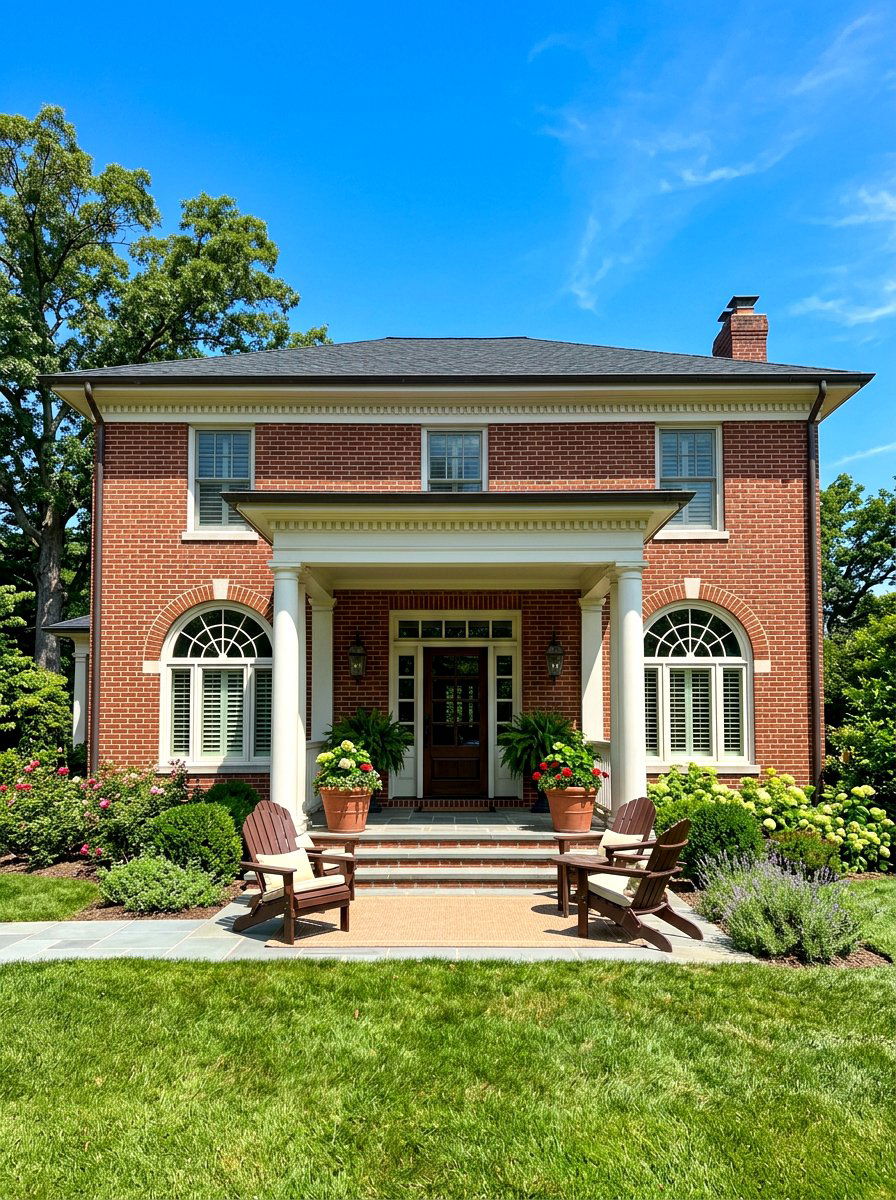 Twin Decorative Windows - 30 front porch symmetry ideas