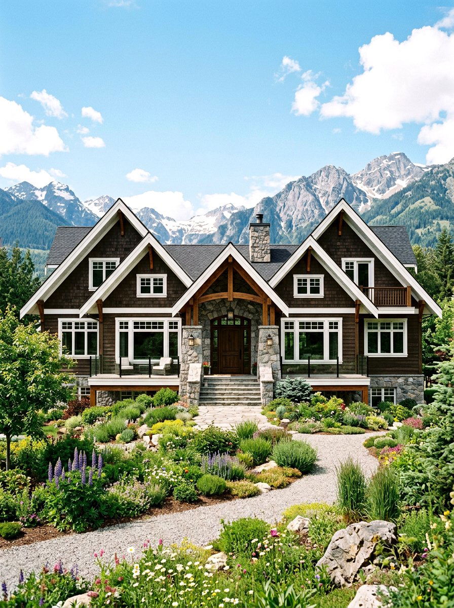 Twin Gabled Mountain Home - 30 chalet exterior ideas