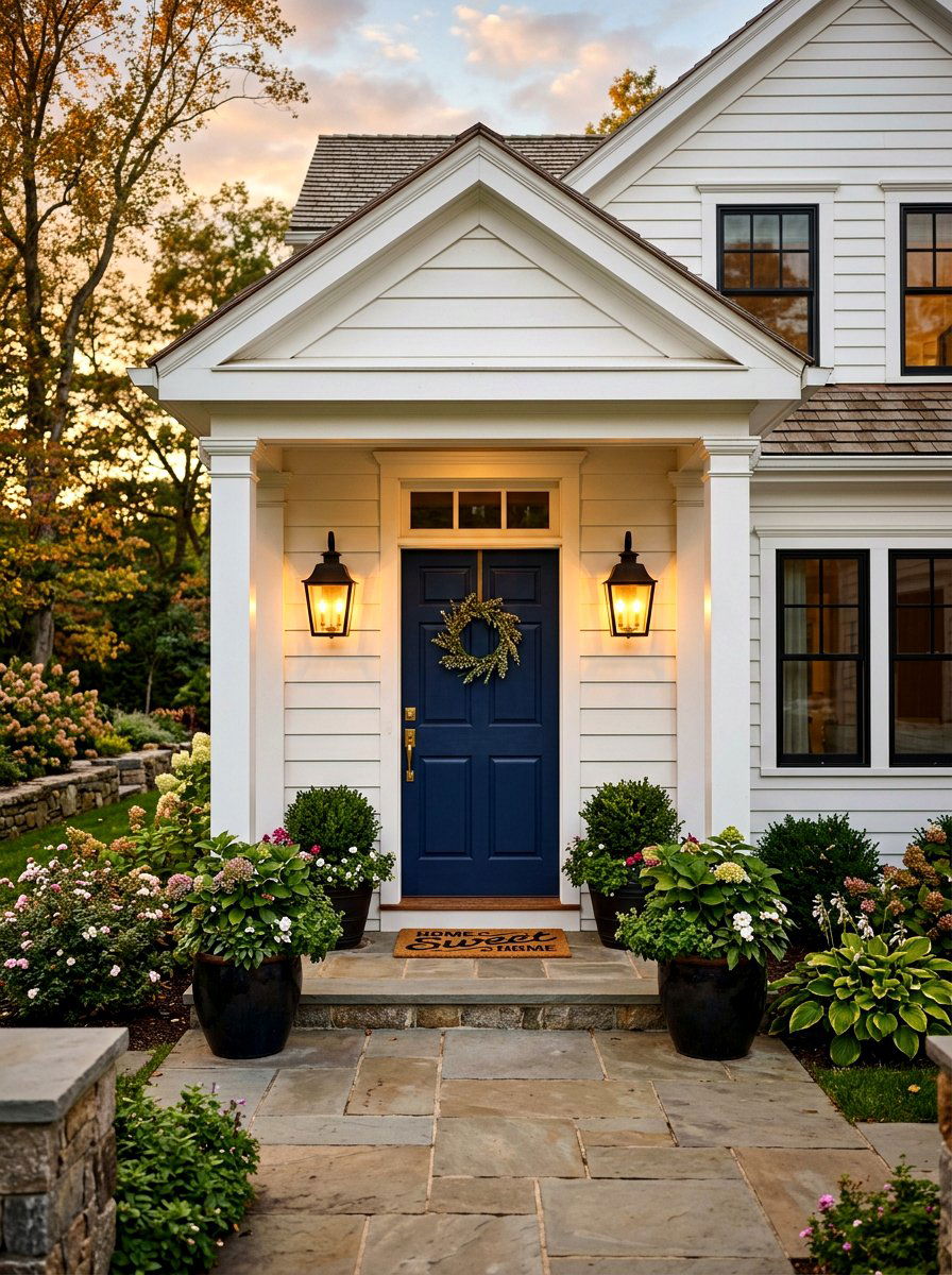 Twin Outdoor Sconces - 30 front porch symmetry ideas