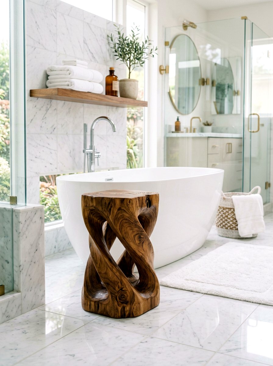 Twisted Wood Stool - 30 sculptural furniture ideas