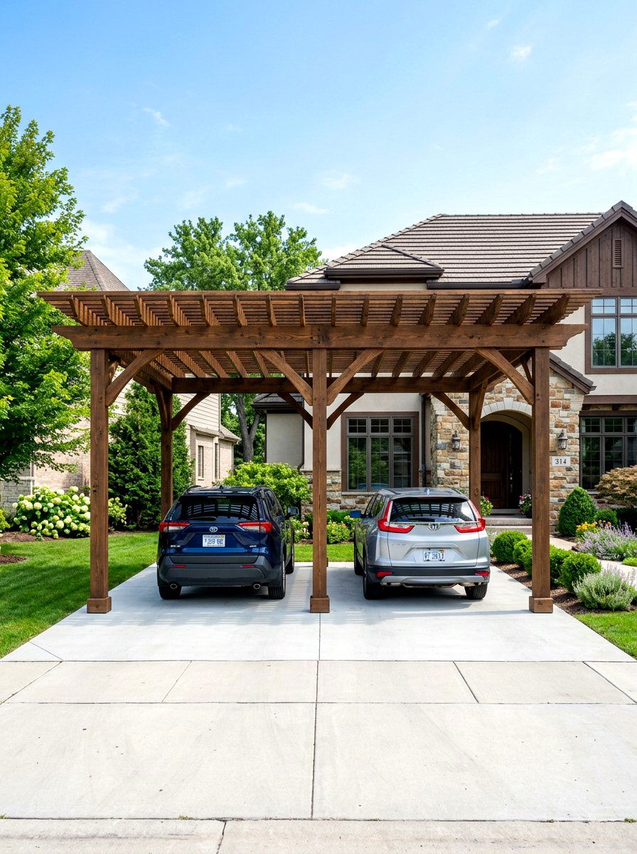 Two Car Pergola Carport - 30 pergola carport ideas