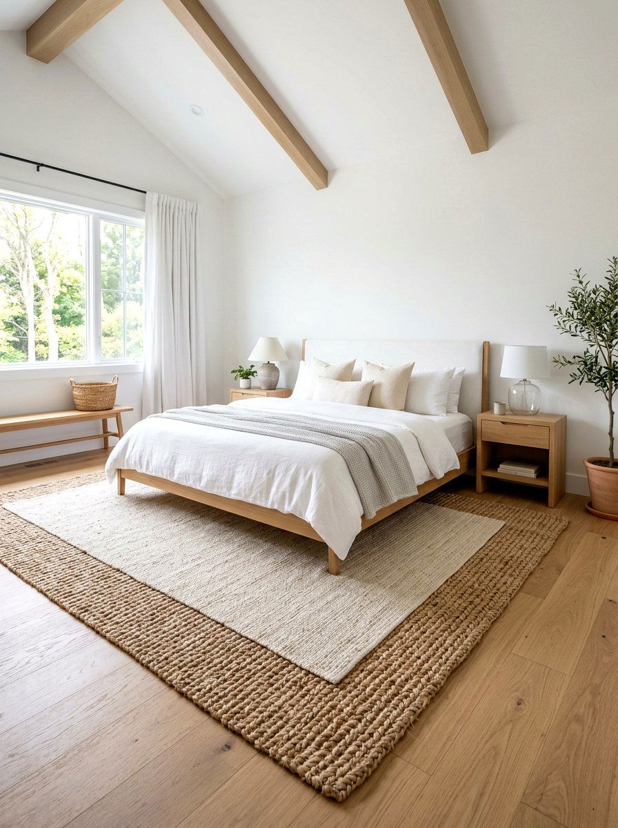 Two Jute Rugs Layered - 30 layered rug ideas