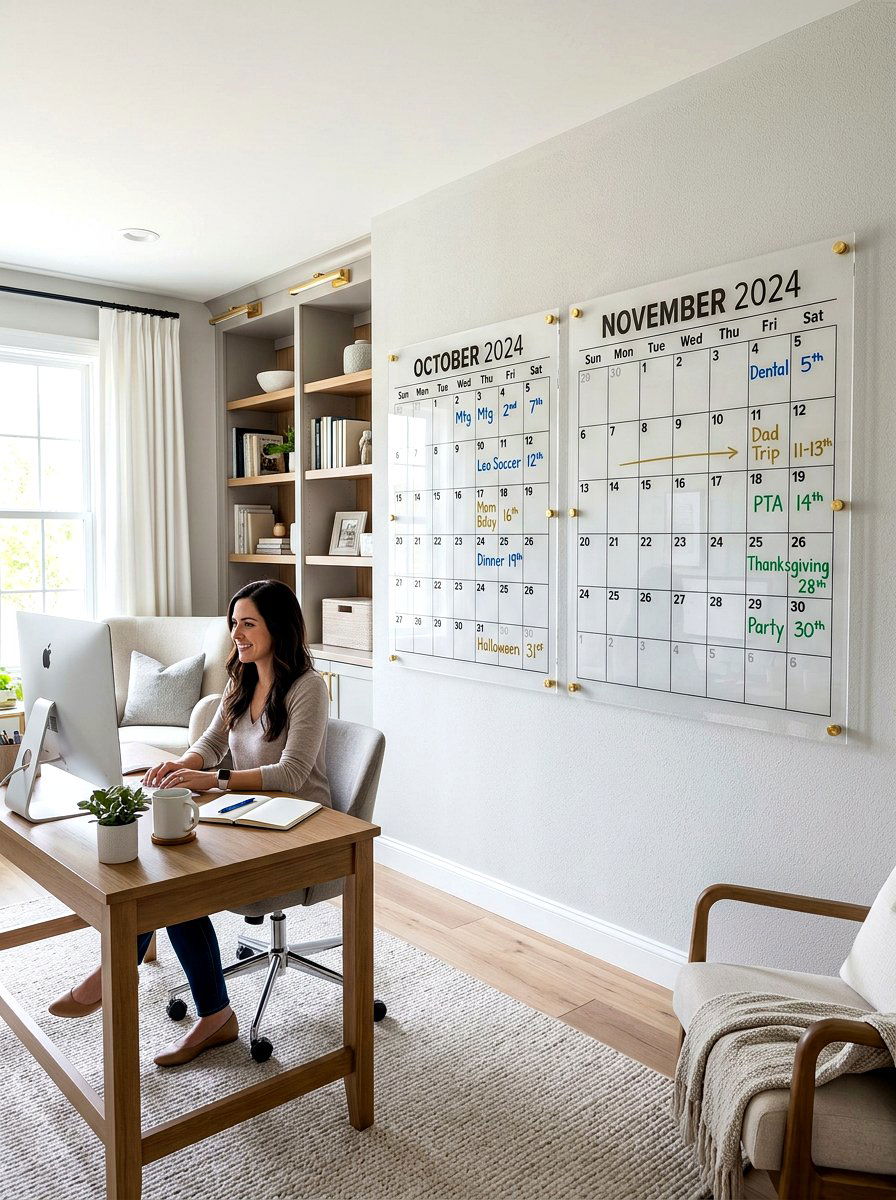 Two Month Wall Calendar - 30 family calendar wall ideas