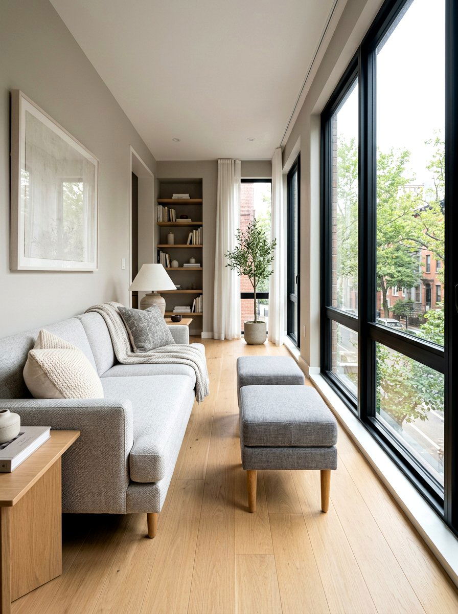 Two Small Ottomans Side By Side - 30 oversized ottoman living room ideas